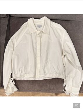 Rails Cropped Button-Up Shirt Jacket